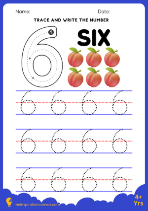Trace and write the number 6